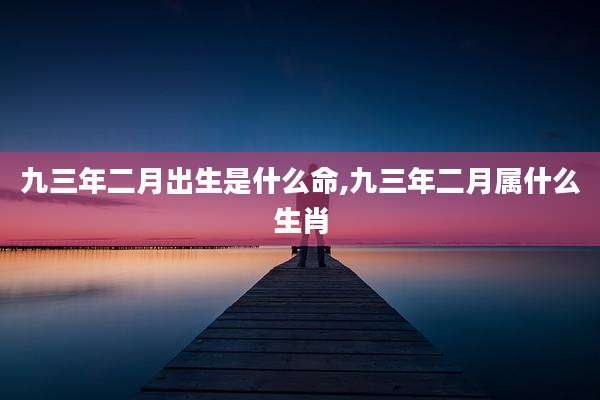 九三年二月出生是什么命,九三年二月属什么生肖