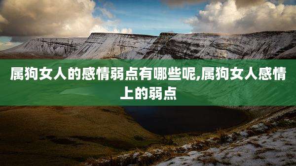 属狗女人的感情弱点有哪些呢,属狗女人感情上的弱点