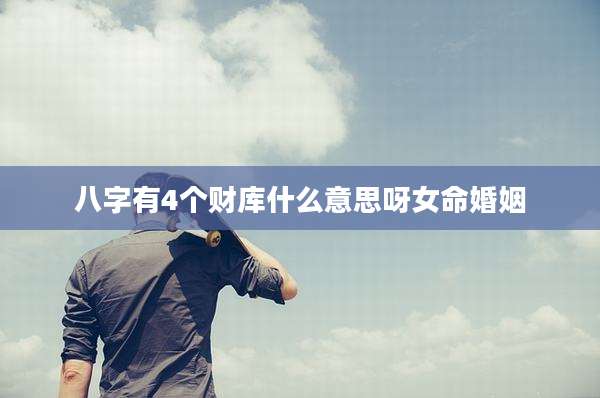 八字有4个财库什么意思呀女命婚姻