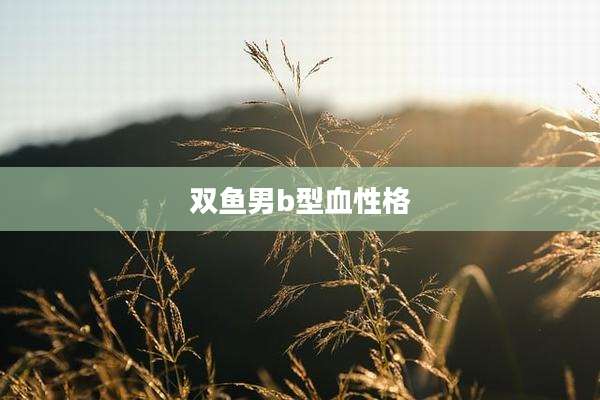 双鱼男b型血性格