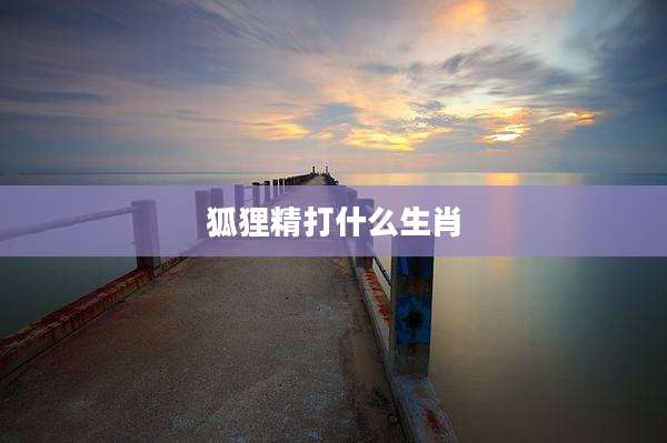 狐狸精打什么生肖