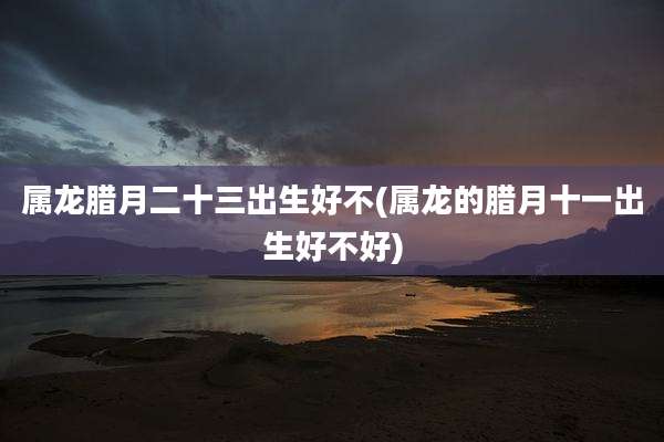 属龙腊月二十三出生好不(属龙的腊月十一出生好不好)
