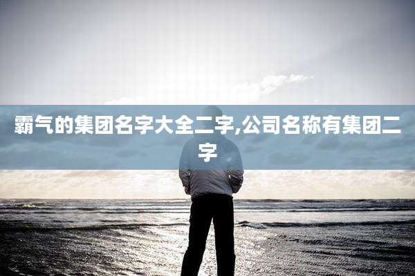 霸气的集团名字大全二字,公司名称有集团二字