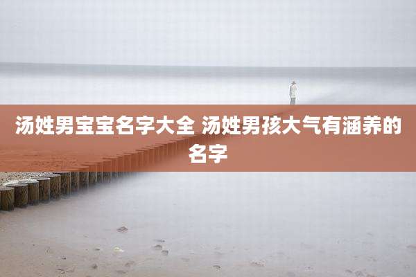 汤姓男宝宝名字大全 汤姓男孩大气有涵养的名字
