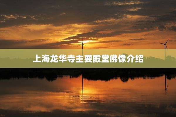 上海龙华寺主要殿堂佛像介绍