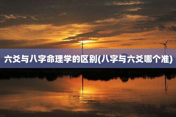 六爻与八字命理学的区别(八字与六爻哪个准)