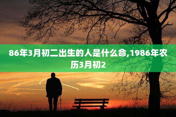 86年3月初二出生的人是什么命,1986年农历3月初2