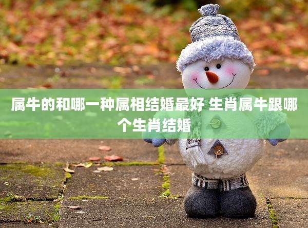 属牛的和哪一种属相结婚最好 生肖属牛跟哪个生肖结婚