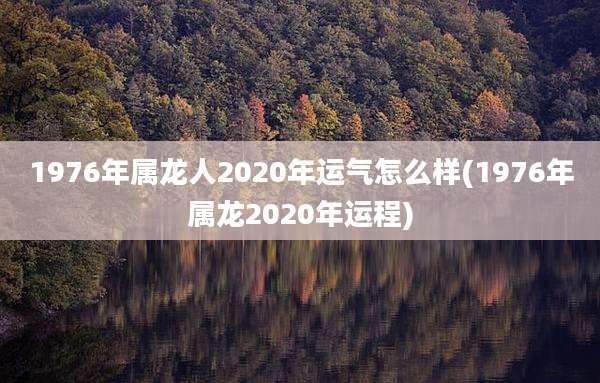 1976年属龙人2020年运气怎么样(1976年属龙2020年运程)