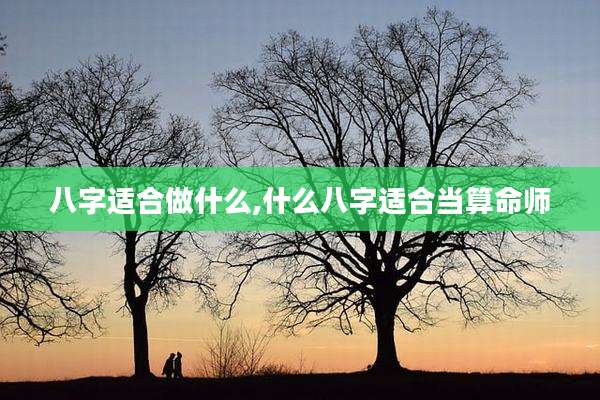 八字适合做什么,什么八字适合当算命师