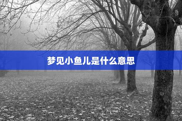 梦见小鱼儿是什么意思