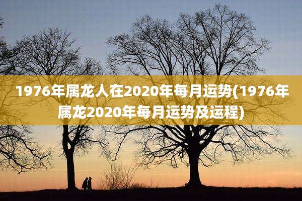 1976年属龙人在2020年每月运势(1976年属龙2020年每月运势及运程)