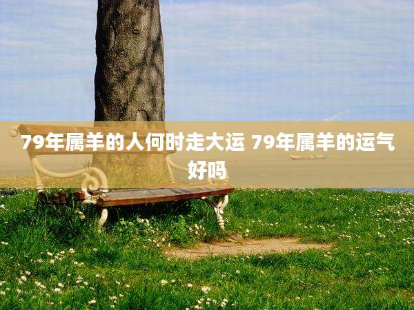 79年属羊的人何时走大运 79年属羊的运气好吗