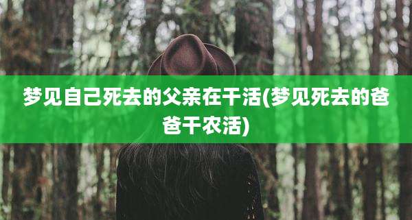 梦见自己死去的父亲在干活(梦见死去的爸爸干农活)