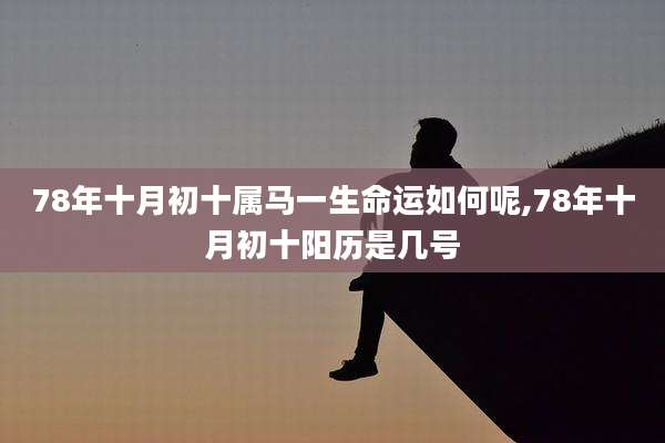 78年十月初十属马一生命运如何呢,78年十月初十阳历是几号