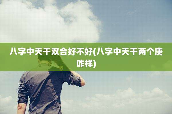 八字中天干双合好不好(八字中天干两个庚咋样)