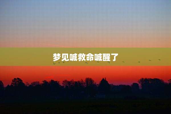 梦见喊救命喊醒了