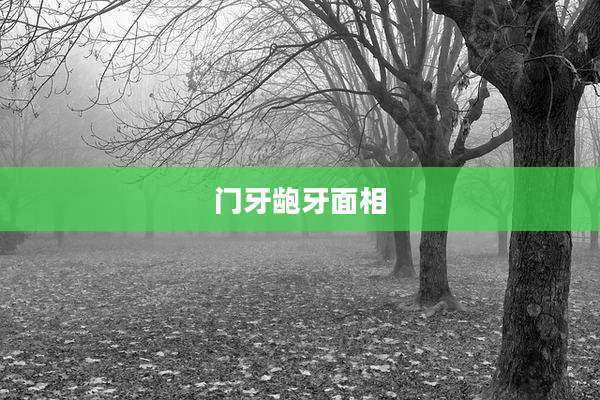 门牙龅牙面相
