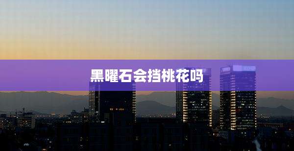 黑曜石会挡桃花吗