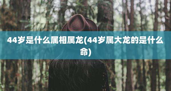 44岁是什么属相属龙(44岁属大龙的是什么命)