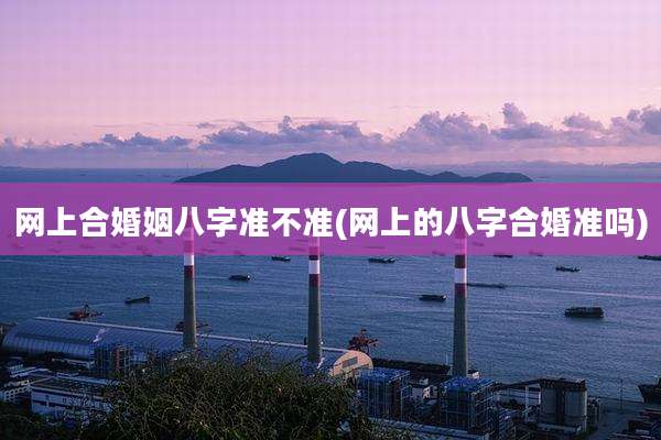 网上合婚姻八字准不准(网上的八字合婚准吗)