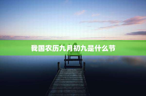 我国农历九月初九是什么节