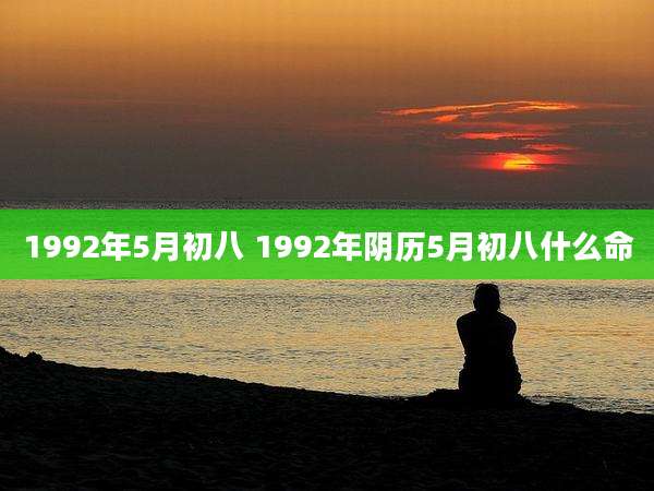 1992年5月初八 1992年阴历5月初八什么命