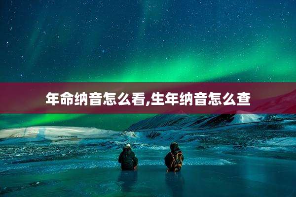年命纳音怎么看,生年纳音怎么查