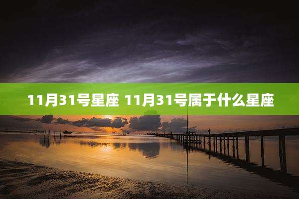 11月31号星座 11月31号属于什么星座