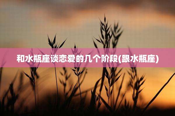 和水瓶座谈恋爱的几个阶段(跟水瓶座)