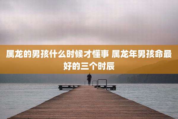 属龙的男孩什么时候才懂事 属龙年男孩命最好的三个时辰
