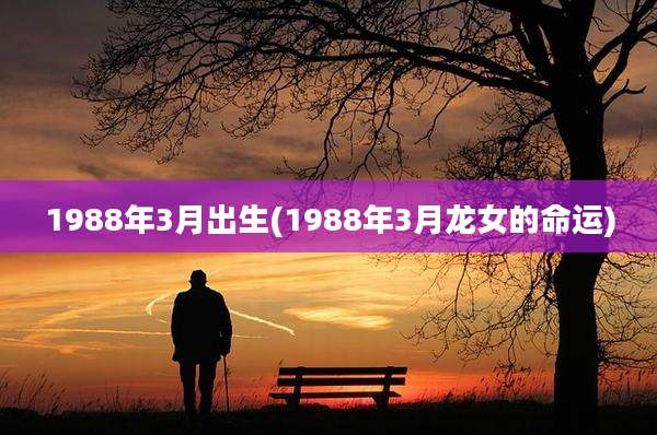 1988年3月出生(1988年3月龙女的命运)