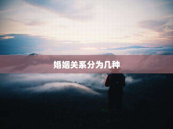 婚姻关系分为几种