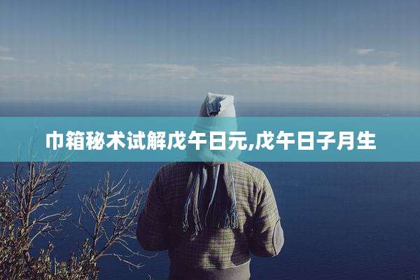 巾箱秘术试解戊午日元,戊午日子月生