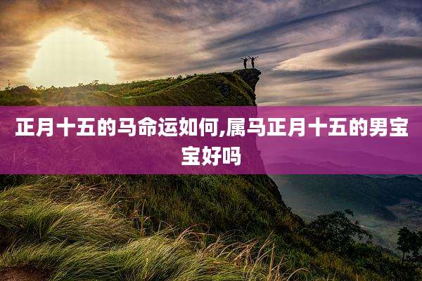 正月十五的马命运如何,属马正月十五的男宝宝好吗