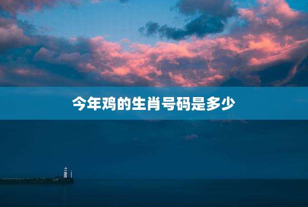 今年鸡的生肖号码是多少