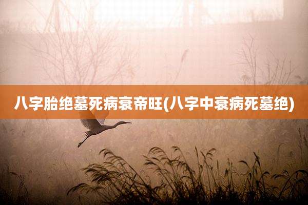 八字胎绝墓死病衰帝旺(八字中衰病死墓绝)