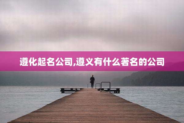 遵化起名公司,遵义有什么著名的公司