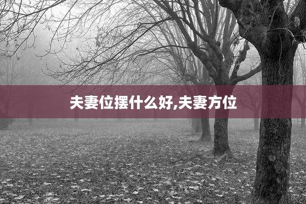 夫妻位摆什么好,夫妻方位