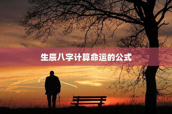 生辰八字计算命运的公式
