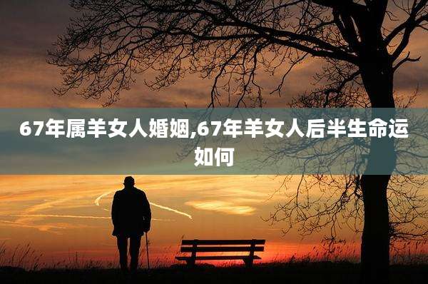 67年属羊女人婚姻,67年羊女人后半生命运如何