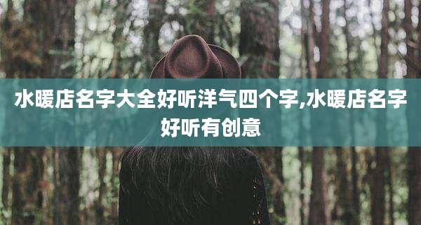 水暖店名字大全好听洋气四个字,水暖店名字好听有创意