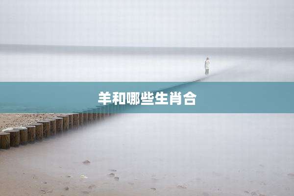 羊和哪些生肖合