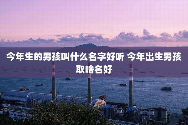 今年生的男孩叫什么名字好听 今年出生男孩取啥名好