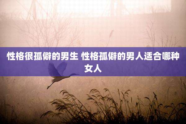 性格很孤僻的男生 性格孤僻的男人适合哪种女人
