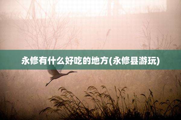 永修有什么好吃的地方(永修县游玩)