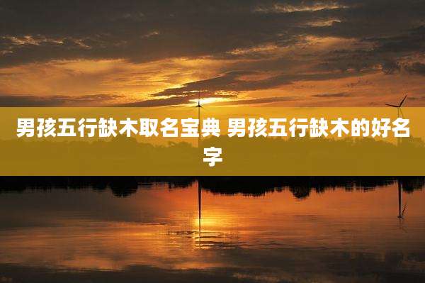 男孩五行缺木取名宝典 男孩五行缺木的好名字