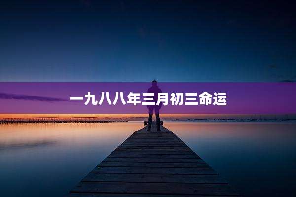 一九八八年三月初三命运