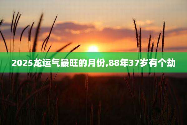 2025龙运气最旺的月份,88年37岁有个劫
