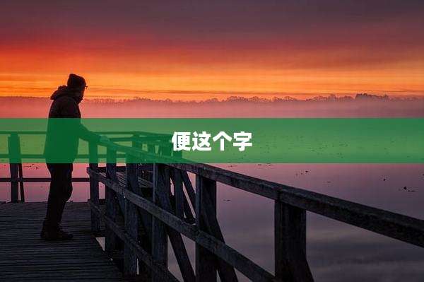 便这个字